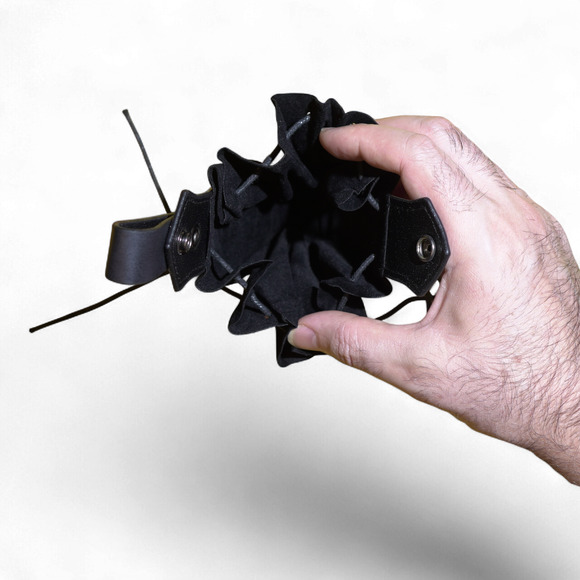 VTG-Inspired Medieval FauxLeather Belt Potion Bottle Pouch Viking Black NWT - Picture 5 of 8